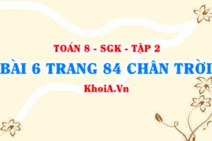 Bài 6 trang 84 Toán 8 Chân trời sáng tạo Tập 2